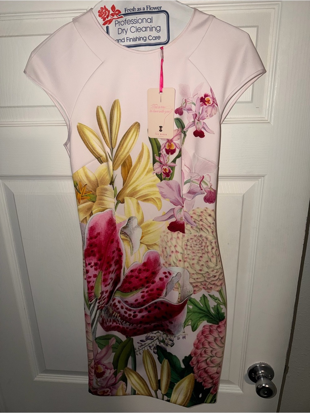 NWT Ted Baker Julee midi dress encyclopedia floral print size 0 Bodycon